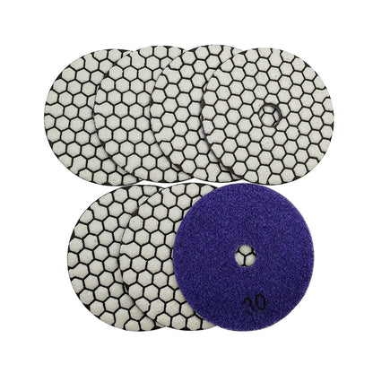 Diashark 7pcs/set #50-buffering #3000 Grit 4 inch Dry Diamond Polishing Pad for Granite Marble