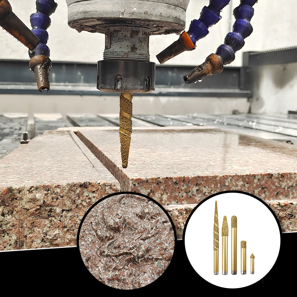 Diashark CNC Diamond Engraving Router Bit Stone Milling Cutter Engraver Marble Granite Tool Blades Carving Knife