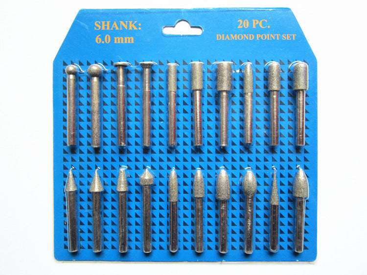 Puntas de diamante Diashark para pulido de granito, 20 unidades/juego, grano 46 u 80