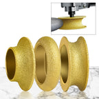 Diashark 2pcs 3inch 75mm Diamond Convex Wheel for Grinding Concrete Marble Granite French Edge Roman Edge Half-Round Edge