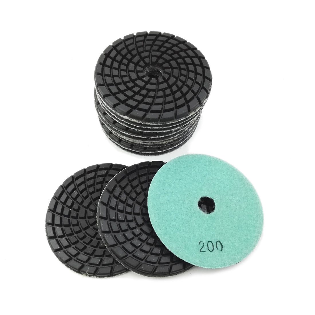Diashrk 9pcs/12pcs 4" Concrete Resin Wet Diamond Polishing Pads Polishing  Concrete