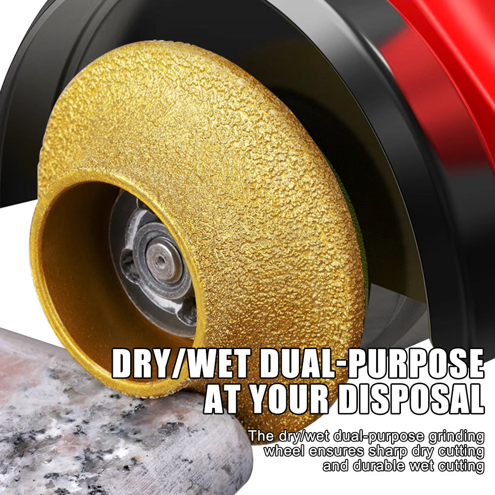Diashark 2pcs 3inch 75mm Diamond Convex Wheel for Grinding Concrete Marble Granite French Edge Roman Edge Half-Round Edge