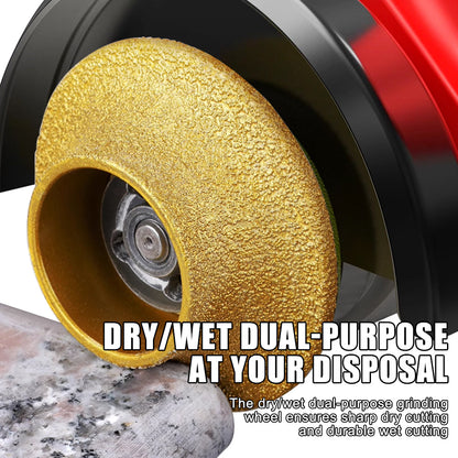 Diashark 2pcs 3inch 75mm Diamond Convex Wheel for Grinding Concrete Marble Granite French Edge Roman Edge Half-Round Edge