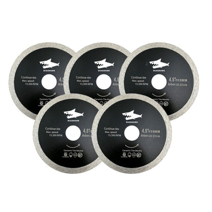 Diashark 4" 4.5"Continuous Rim Diamond Blade Wet cutting Ceramic Tile