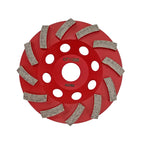 Diashark Concrete Turbo Row Diamond Grinding Cup Wheel Hard Masonry Marble Weld Turbo Cup Disc Fits 7/8 Inch Arbor from 4" to 7"