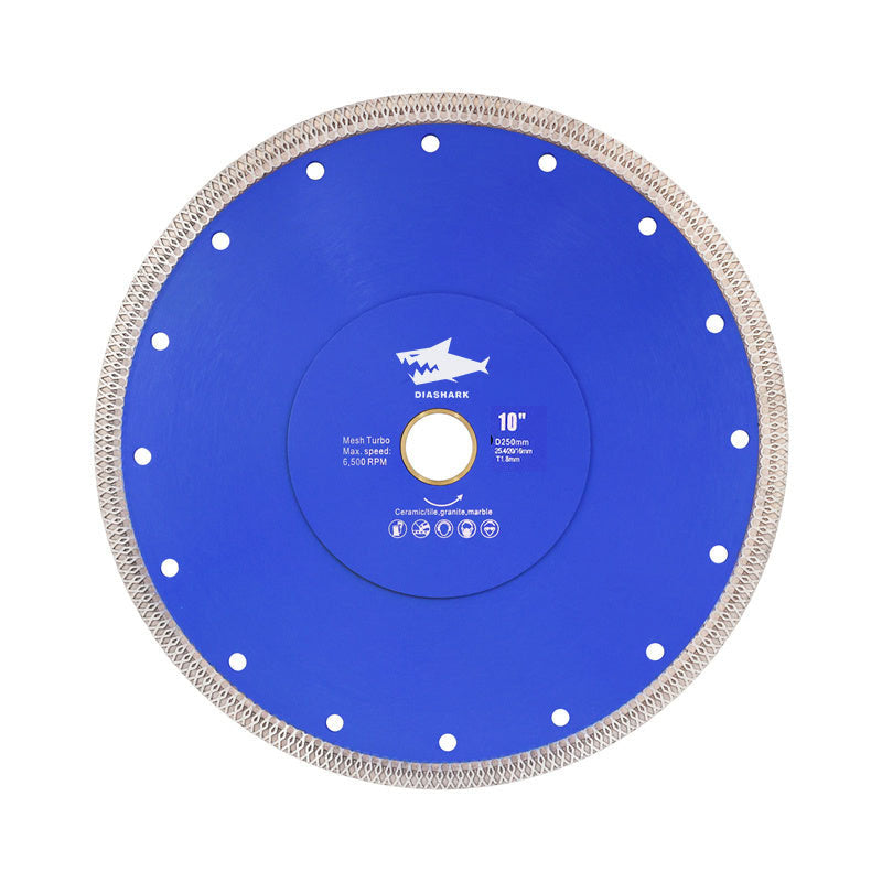 DIASHARK 4"-14" X Mesh Turbo Diamond Blade Cutting for Tile Ceramic Porcelain Marble