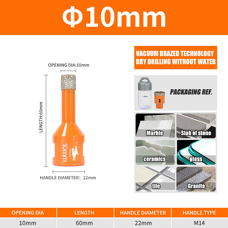 Diashark 6-100MM M14 Diamond Drill Bits Hole Saw Cutter for Porcelain Tile Granite Mortater Marble
