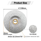 Diashark 4/4.5/5inch Diamond Grinding Cup Wheel for Granite Marble Masonry Convex