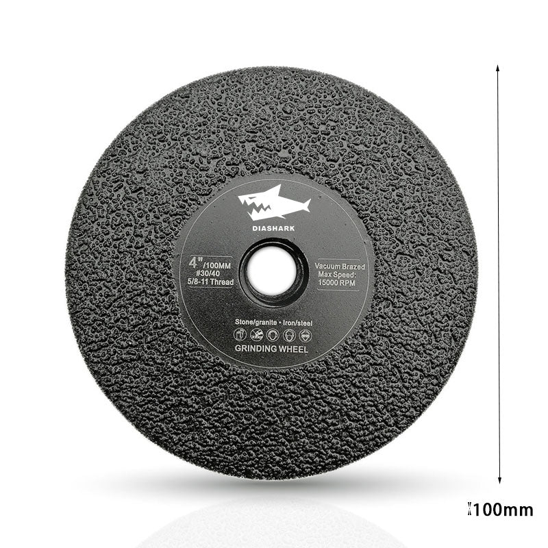 Diashark Vacuum Brazed Diamond Flat Grinding Wheel 5/8-11 Arbor
