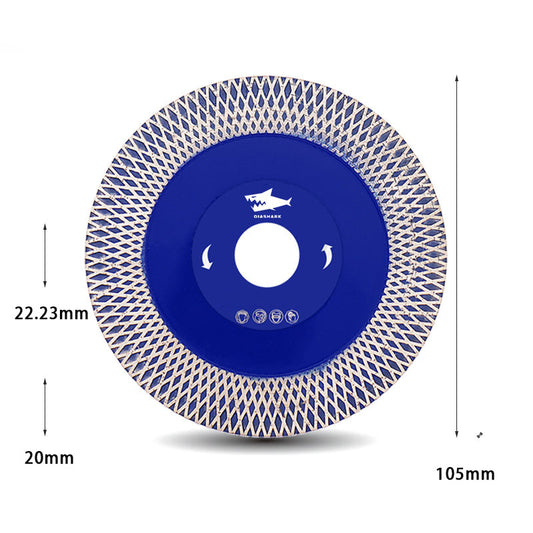 Diashark 4inch/4.5inch/5in X Mesh Turbo Saw Blade Diamond Cutter Tile Ceramic Marble Stone