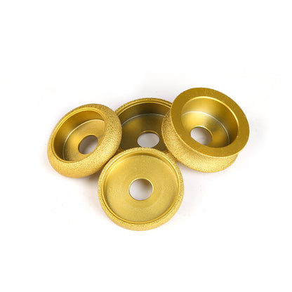 Diashark 2pcs 3inch 75mm Diamond Convex Wheel for Grinding Concrete Marble Granite French Edge Roman Edge Half-Round Edge