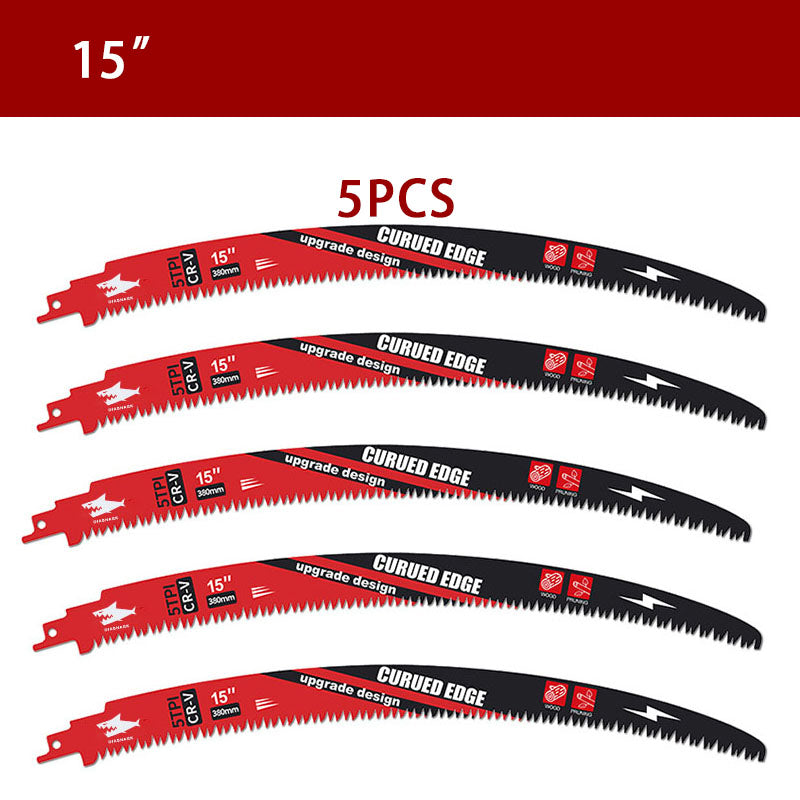 DIASHARK 2/3/5pcs 10”/12”/15" Japanese Teeth Reciprocating Saw Blade 5TPI for Wood Pruning Tree Trimming Wood Cutting with Storage Box
