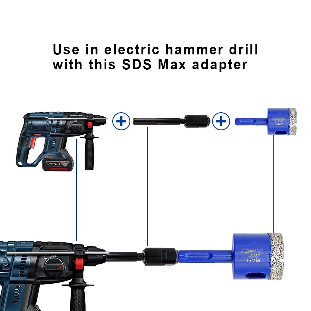 DIASHARK SDS Plus To SDS Max Chuck Adapter Connecting Power Accessories Drill Bits Converter Hammer