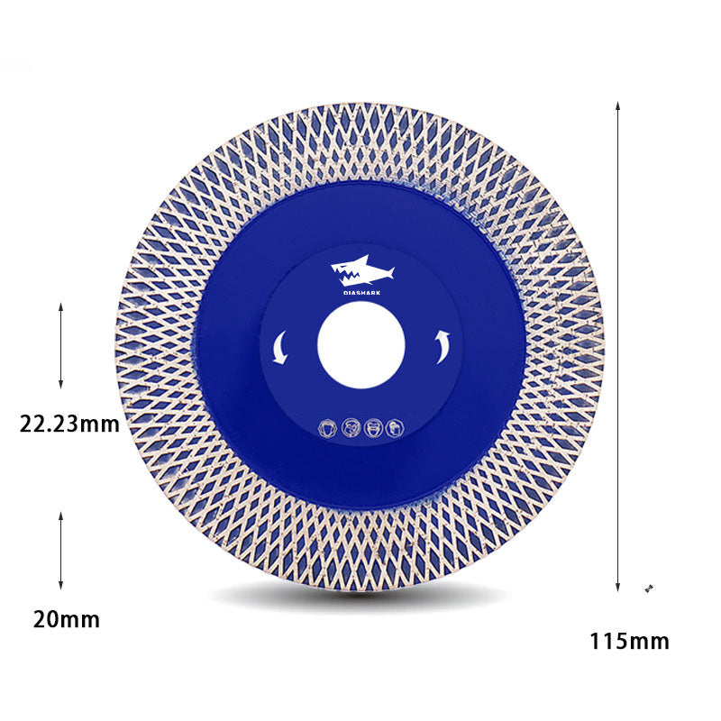 Diashark 4 Zoll/4,5 Zoll/5 Zoll X Mesh Turbo Sägeblatt Diamantfräser Fliesen Keramik Marmor Stein