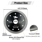 Diashark 4.5"7 " Diamond Saw Blade Cutting Porcelain Tile Ceramic Marble