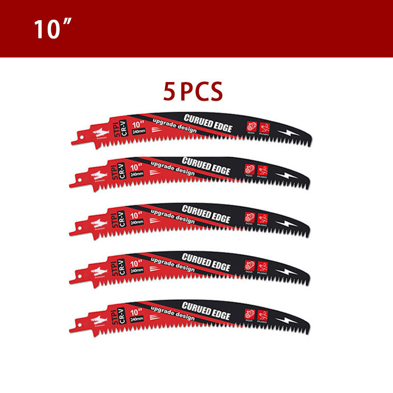 DIASHARK 2/3/5pcs 10”/12”/15" Japanese Teeth Reciprocating Saw Blade 5TPI for Wood Pruning Tree Trimming Wood Cutting with Storage Box