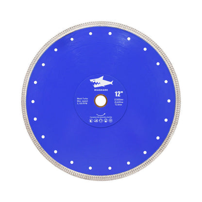 DIASHARK 4"-14" X Mesh Turbo Diamond Blade Cutting for Tile Ceramic Porcelain Marble