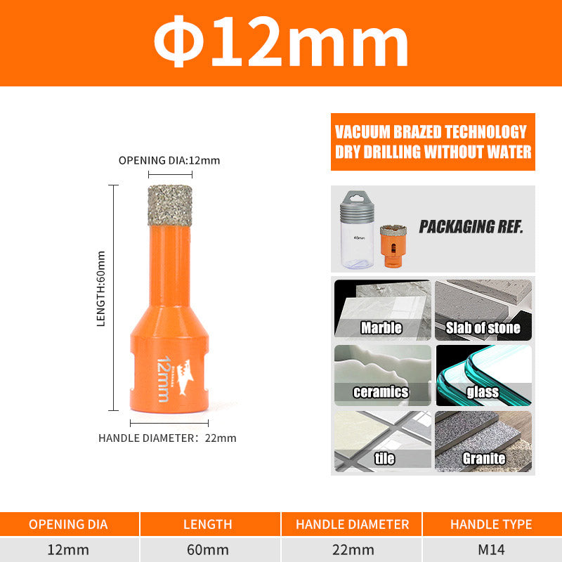 Diashark 6-100MM M14 Diamond Drill Bits Hole Saw Cutter for Porcelain Tile Granite Mortater Marble