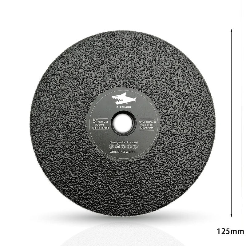 Diashark Vacuum Brazed Diamond Flat Grinding Wheel 5/8-11 Arbor