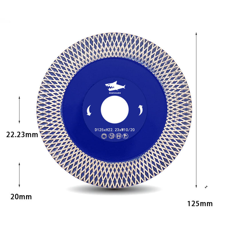 Diashark 4 Zoll/4,5 Zoll/5 Zoll X Mesh Turbo Sägeblatt Diamantfräser Fliesen Keramik Marmor Stein