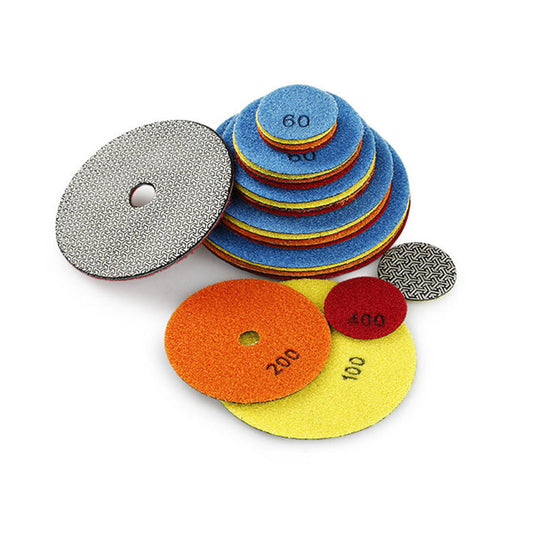 SHDIATOOL 4"/100mm verdickte Schwamm-Diamantpolierpads für weichen Steinmarmor 3tlg/Set