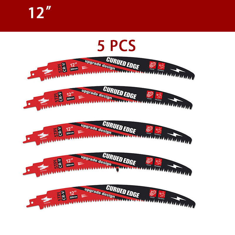 DIASHARK 2/3/5pcs 10”/12”/15" Japanese Teeth Reciprocating Saw Blade 5TPI for Wood Pruning Tree Trimming Wood Cutting with Storage Box