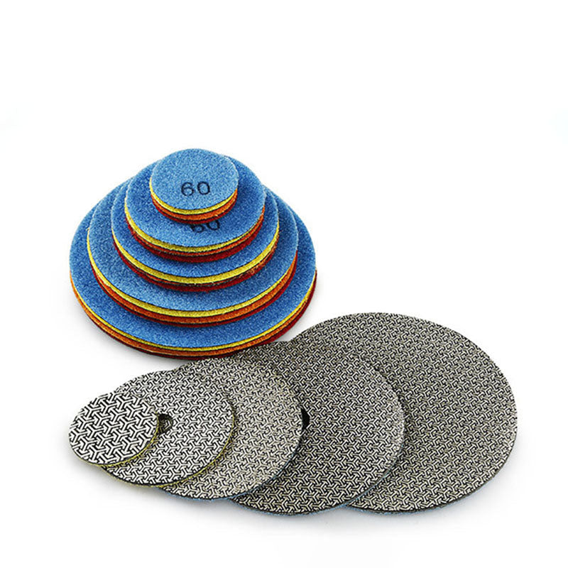 SHDIATOOL Almohadillas de Pulido de Diamante de Esponja Engrosada de 4"/100mm para Mármol de Piedra Blanda, 3 unidades/juego