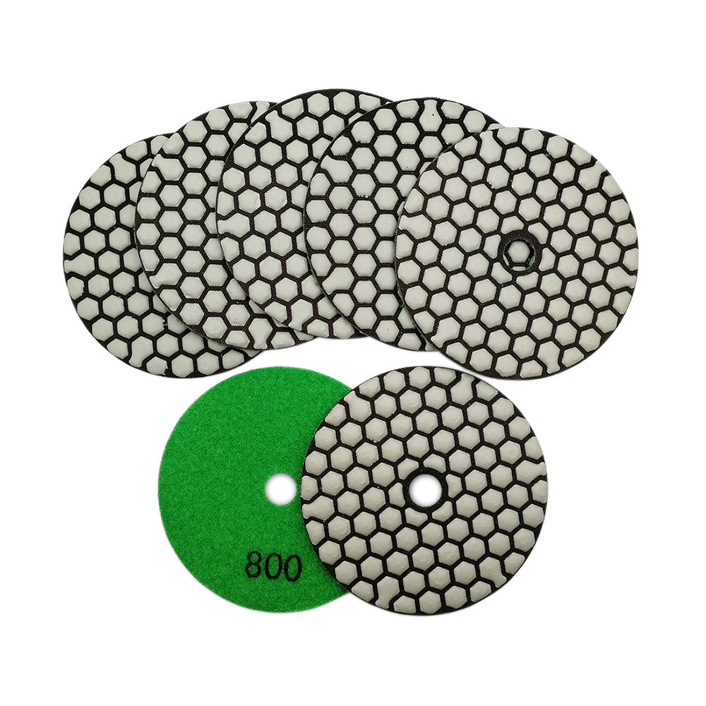 Diashark 7pcs/set #50-buffering #3000 Grit 4 inch Dry Diamond Polishing Pad for Granite Marble