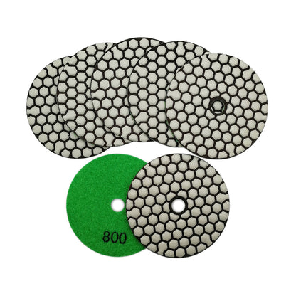 Diashark 7pcs/set #50-buffering #3000 Grit 4 inch Dry Diamond Polishing Pad for Granite Marble