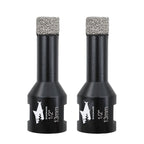 SHDIATOOL Trockenbohrer Schnellspannschaft + 6mm Hartmetall-Dreikantbohrer für Feinsteinzeug, Keramik, Granit, Marmor, Stein, Mauerwerk