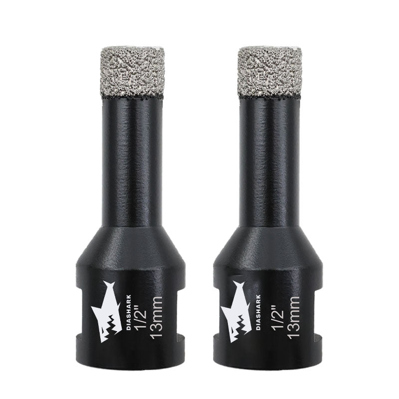 DIASHARK 2pcs 6/8/10/13/16mm 5/8''-11 Diamond Core Drill Bits for Porcelain Tile Ceramic Granite