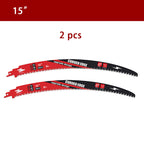 DIASHARK 2/3/5pcs 10”/12”/15" Japanese Teeth Reciprocating Saw Blade 5TPI for Wood Pruning Tree Trimming Wood Cutting with Storage Box