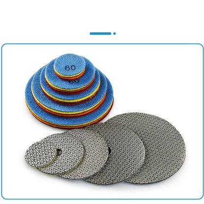 SHDIATOOL Almohadillas de Pulido de Diamante de Esponja Engrosada de 4"/100mm para Mármol de Piedra Blanda, 3 unidades/juego