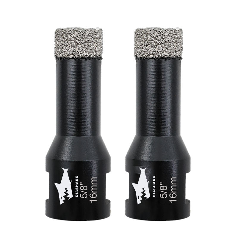 DIASHARK 2pcs 6/8/10/13/16mm 5/8''-11 Diamond Core Drill Bits for Porcelain Tile Ceramic Granite