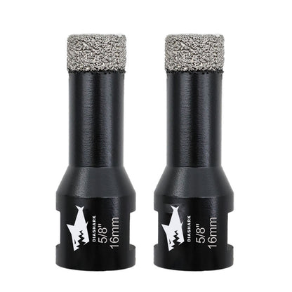 DIASHARK 2pcs 6/8/10/13/16mm 5/8''-11 Diamond Core Drill Bits for Porcelain Tile Ceramic Granite