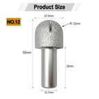 Diashark Diamond Router Bits with 1/2" Shank for Granite Marble 31 sizes 2pcs