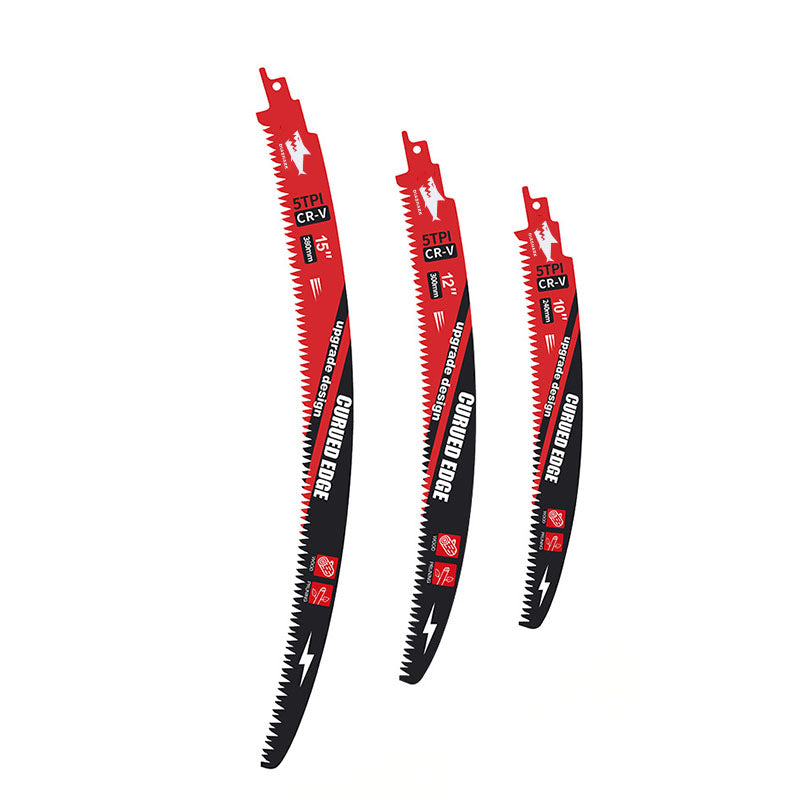 DIASHARK 2/3/5pcs 10”/12”/15" Japanese Teeth Reciprocating Saw Blade 5TPI for Wood Pruning Tree Trimming Wood Cutting with Storage Box