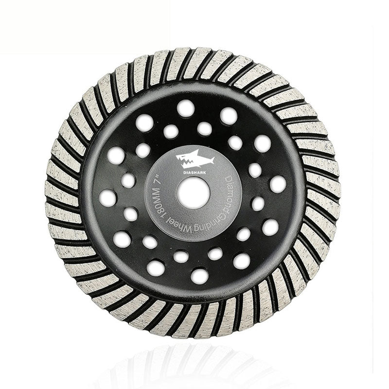 Diashark 5"/7"Turbo Row Diamond Grinding Cup Wheel for Concrete Granite Marble Masonry