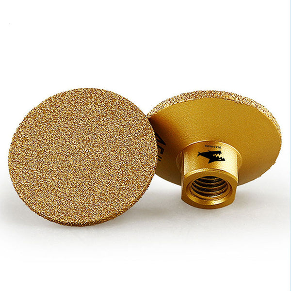 Diashark 2 inch Vacuum Brazed Flat Grinding Wheel for Granite Marble Concrete