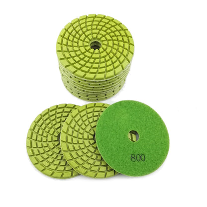 Diashrk 9pcs/12pcs 4" Concrete Resin Wet Diamond Polishing Pads Polishing  Concrete