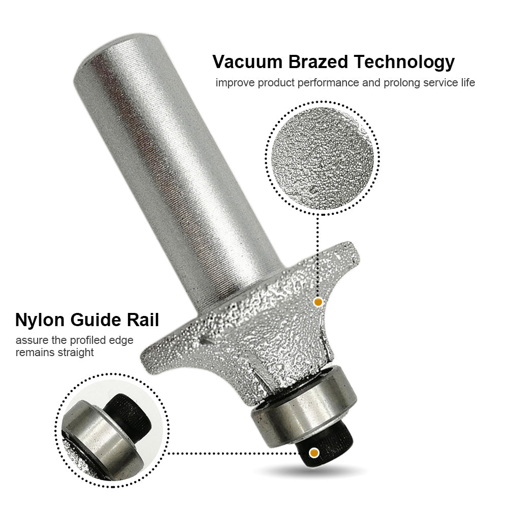 Diashark Diamond Router Bits with 1/2" Shank for Granite Marble 31 sizes 2pcs