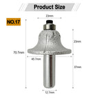 Diashark Diamond Router Bits with 1/2" Shank for Granite Marble 31 sizes 2pcs