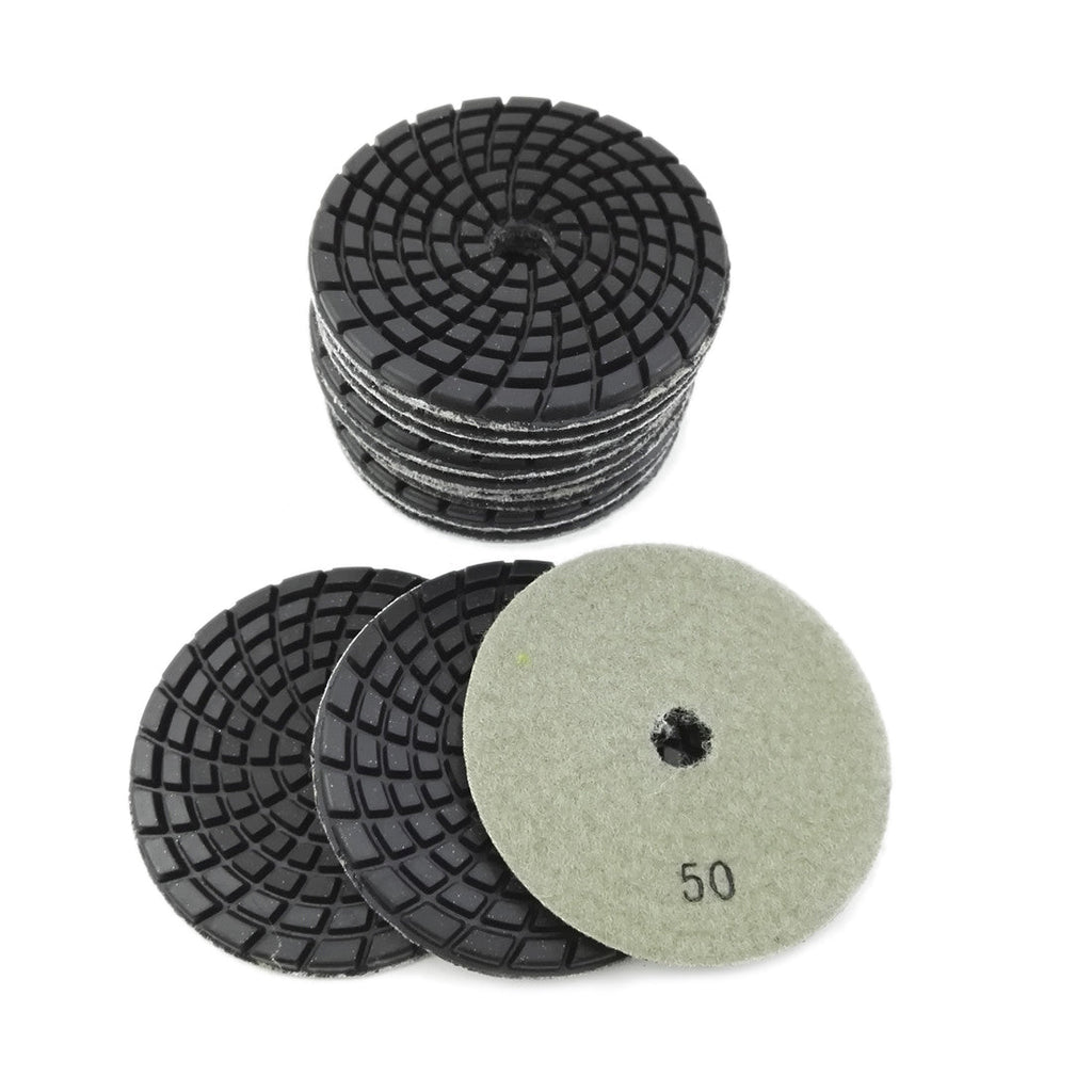 Diashrk 4" Concrete Wet Diamond Polishing Pads Polishing  Concrete 9/12pcs