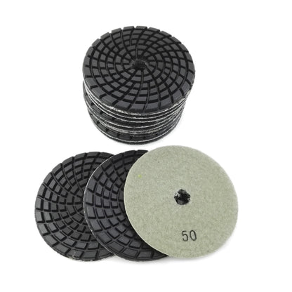 Diashrk 9pcs/12pcs 4" Concrete Resin Wet Diamond Polishing Pads Polishing  Concrete