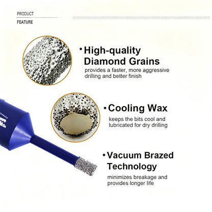Broca de corona de diamante con rosca 5/8-11 para porcelanato, granito, mármol, cerámica 10 unidades/caja Almacén en EE. UU.