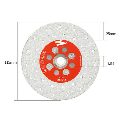 Diashark M14 Flange Double Sided Star Diamond Cutting Grinding Disc For Quartz Stone Marble