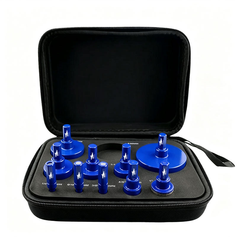 SHDIATOOL Juego de 11 brocas de diamante de 6-65 mm con vástago triangular para granito, mármol, porcelana, baldosas de cerámica, amoladora angular