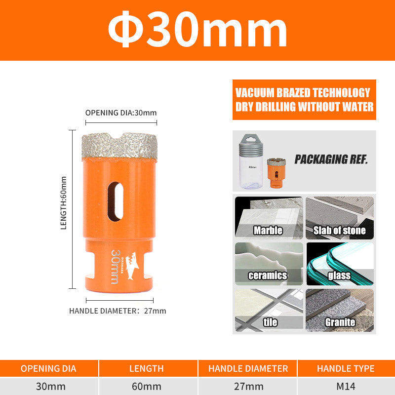 Diashark 6-100MM M14 Diamond Drill Bits Hole Saw Cutter for Porcelain Tile Granite Mortater Marble