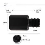 Adaptador de rosca M14 5/8"-11 M10 DIASHARK para brocas Convertidor de conexión para muelas abrasivas