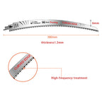 DIASHARK 3Pcs 15" 6TPI Cr-V Japanese Teeth Reciprocating Saw Blades Sawzall for Wood Cutting and Tree Trimming